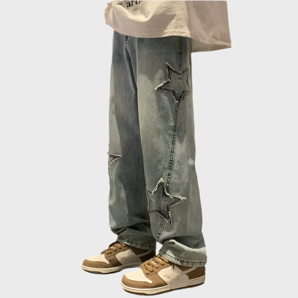 Jeans Pata Ancha Estrella - MOONRAKER