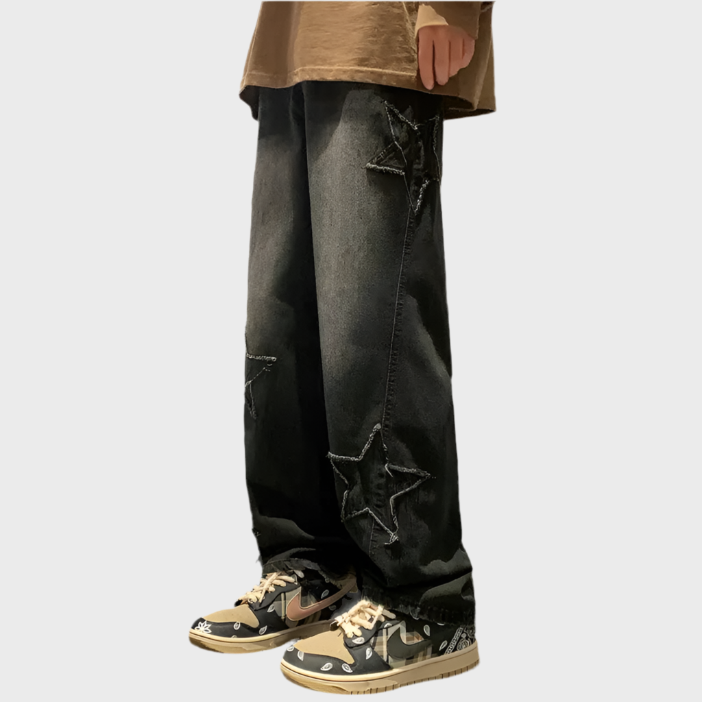 Jeans Pata Ancha Estrella - MOONRAKER