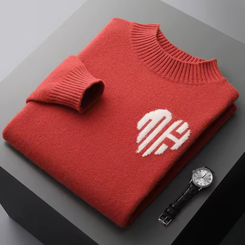 HALF TURTLENECK CASHMERE PULLOVER - MOONRAKER