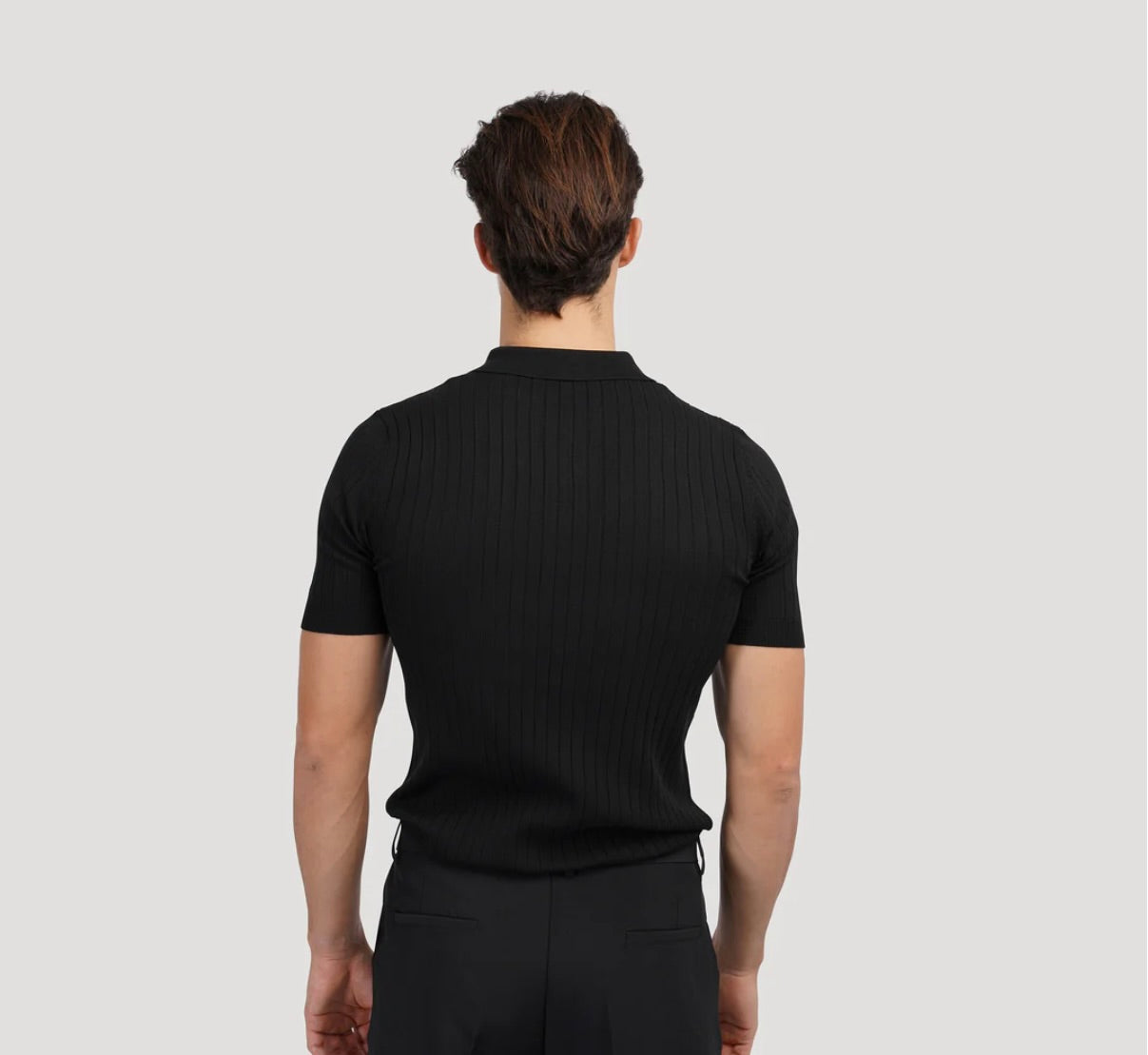 LOOSE KNITE POLO SHIRT - MOONRAKER