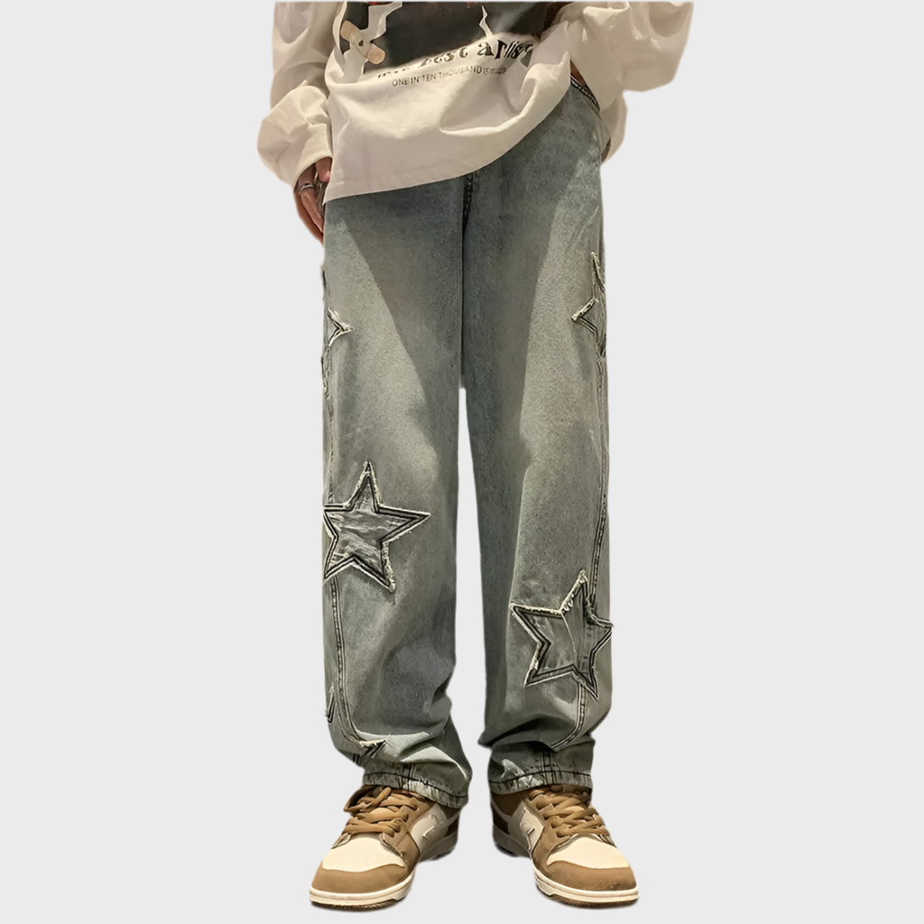 Jeans Pata Ancha Estrella - MOONRAKER