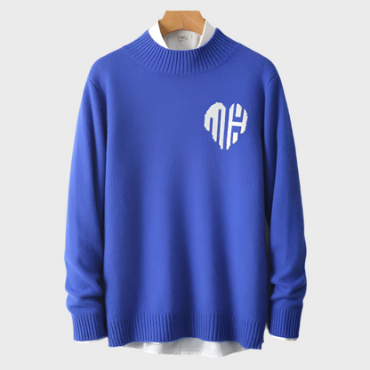 HALF TURTLENECK CASHMERE PULLOVER - MOONRAKER