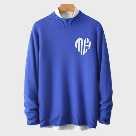 HALF TURTLENECK CASHMERE PULLOVER - MOONRAKER