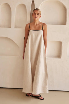 Sheena - Vestido Largo Lino - MOONRAKER