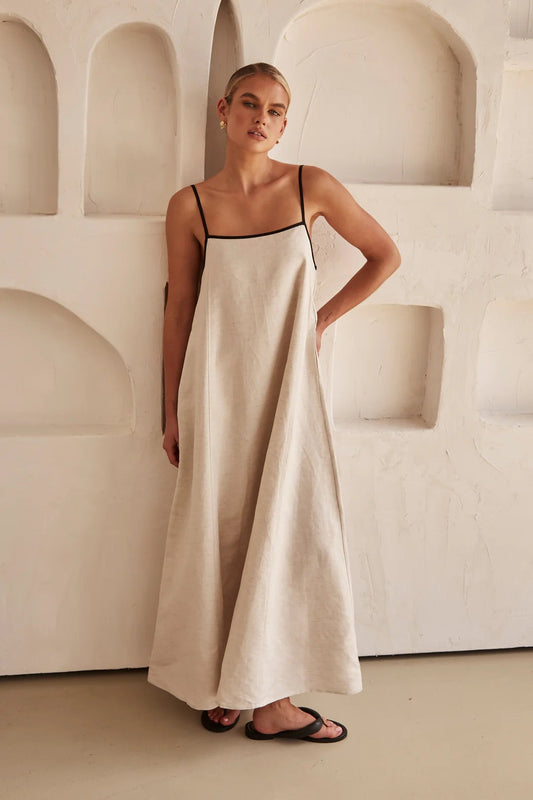 Sheena - Vestido Largo Lino - MOONRAKER