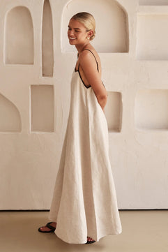 Sheena - Vestido Largo Lino - MOONRAKER