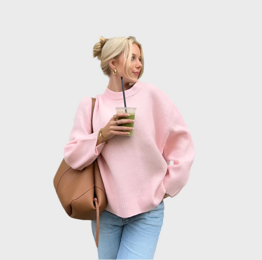 CHICWINTER PINK CREW PULLOVER - MOONRAKER