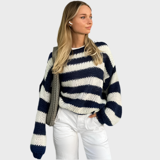 ALL-SEASON COTTON KNIT SWEATER - MOONRAKER