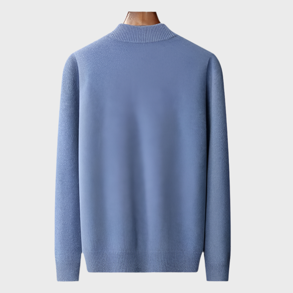 HALF-ZIPPER CSASHMERE SWEATER - MOONRAKER