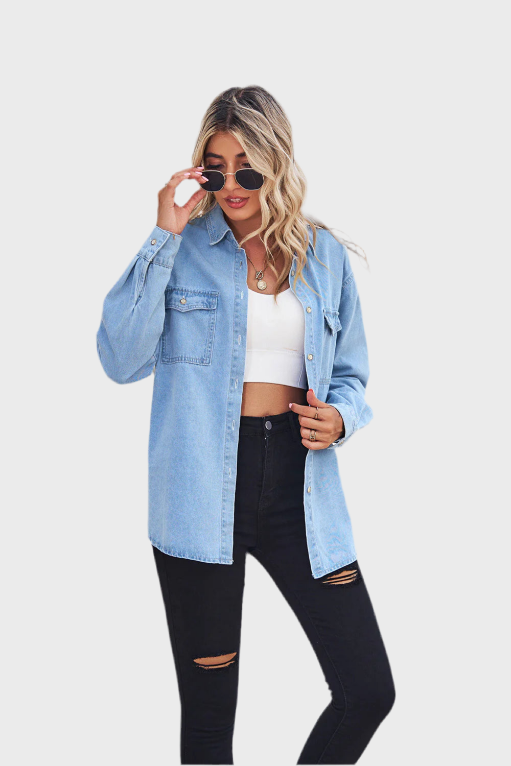 DENIM SLIM FIT SHIRT - MOONRAKER