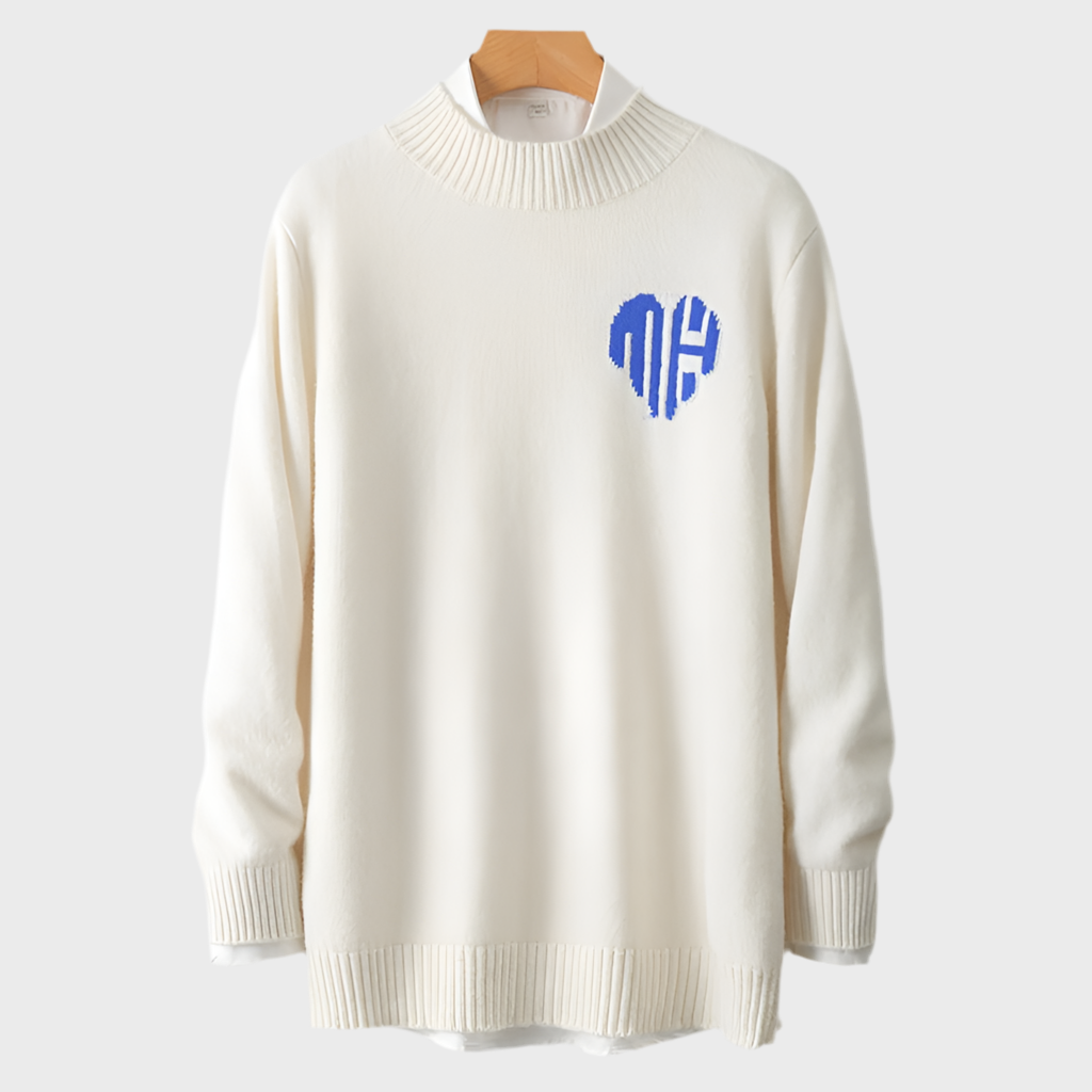 HALF TURTLENECK CASHMERE PULLOVER - MOONRAKER