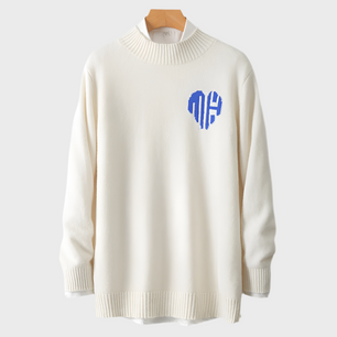 HALF TURTLENECK CASHMERE PULLOVER - MOONRAKER