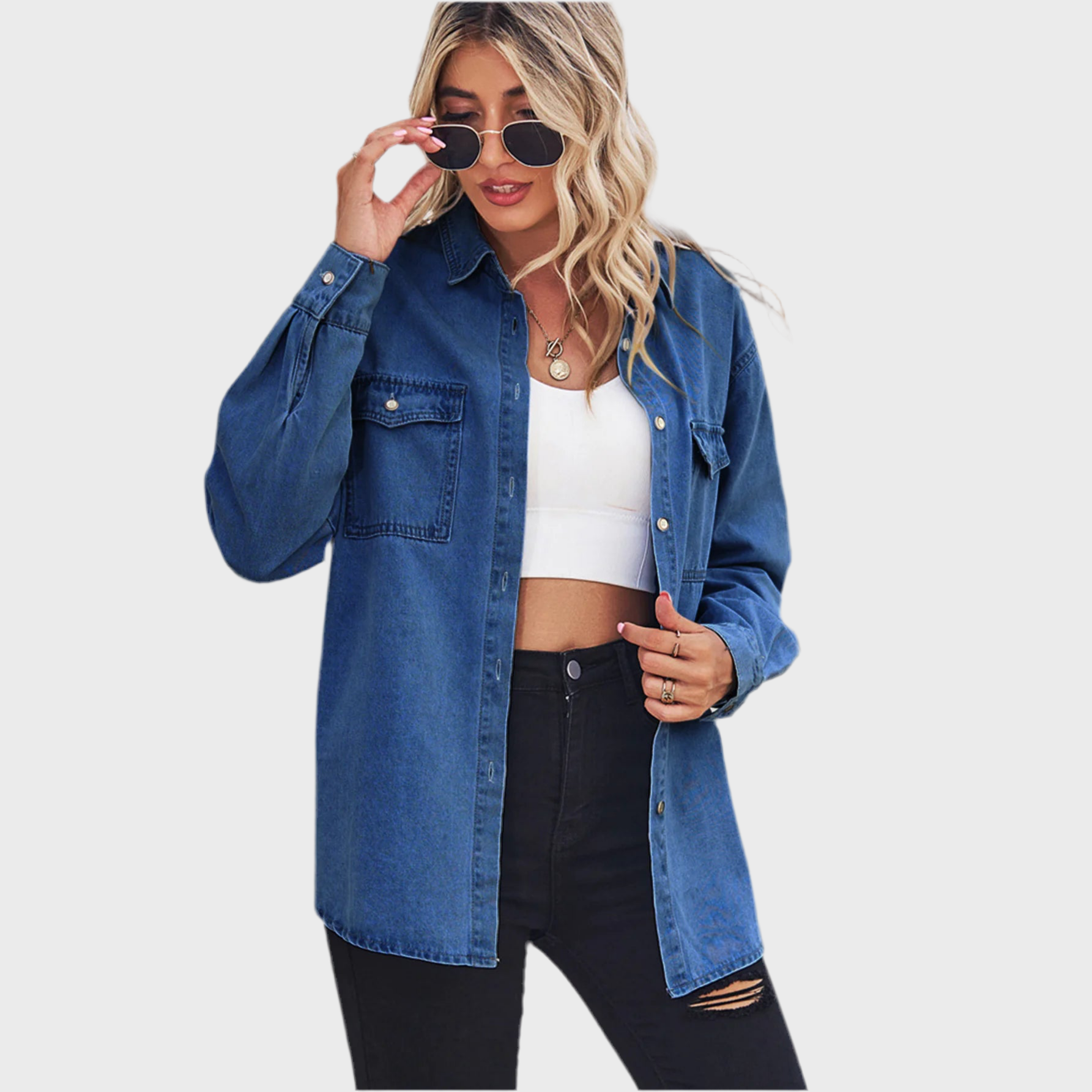 DENIM SLIM FIT SHIRT - MOONRAKER