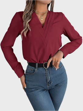 ELEGANT V-NECK LONG SLEEVE - MOONRAKER
