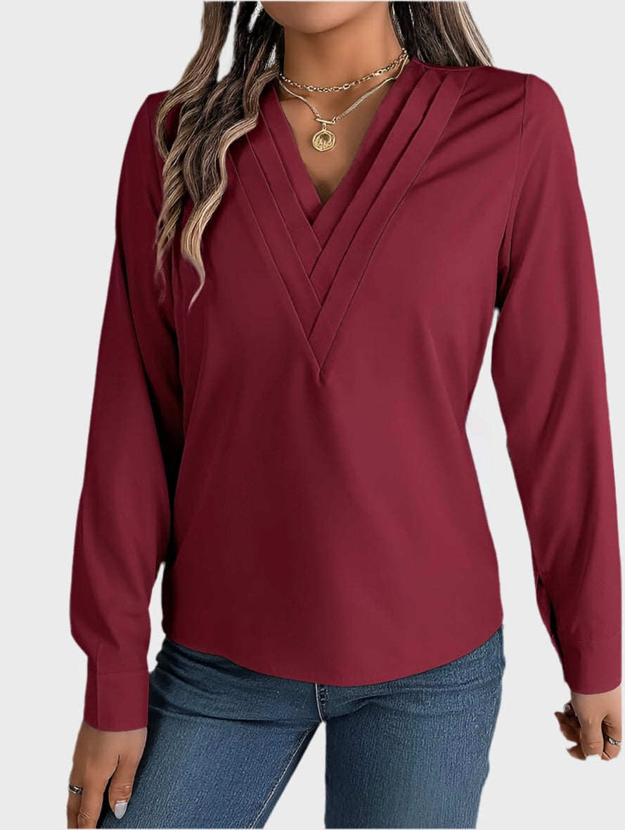 ELEGANT V-NECK LONG SLEEVE - MOONRAKER