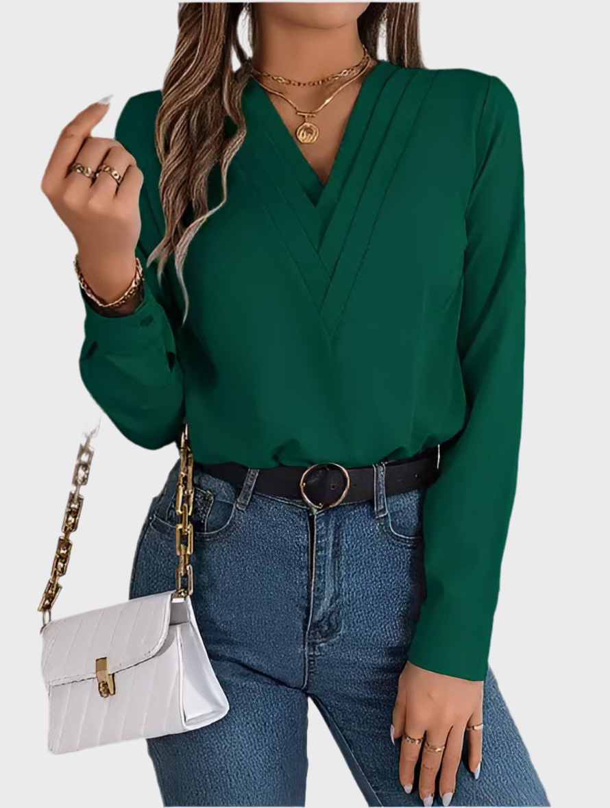 ELEGANT V-NECK LONG SLEEVE - MOONRAKER