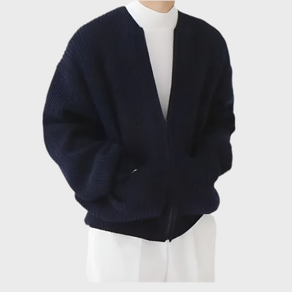 MEN'S SLIM FIT KNITTED CARDIGAN - MOONRAKER