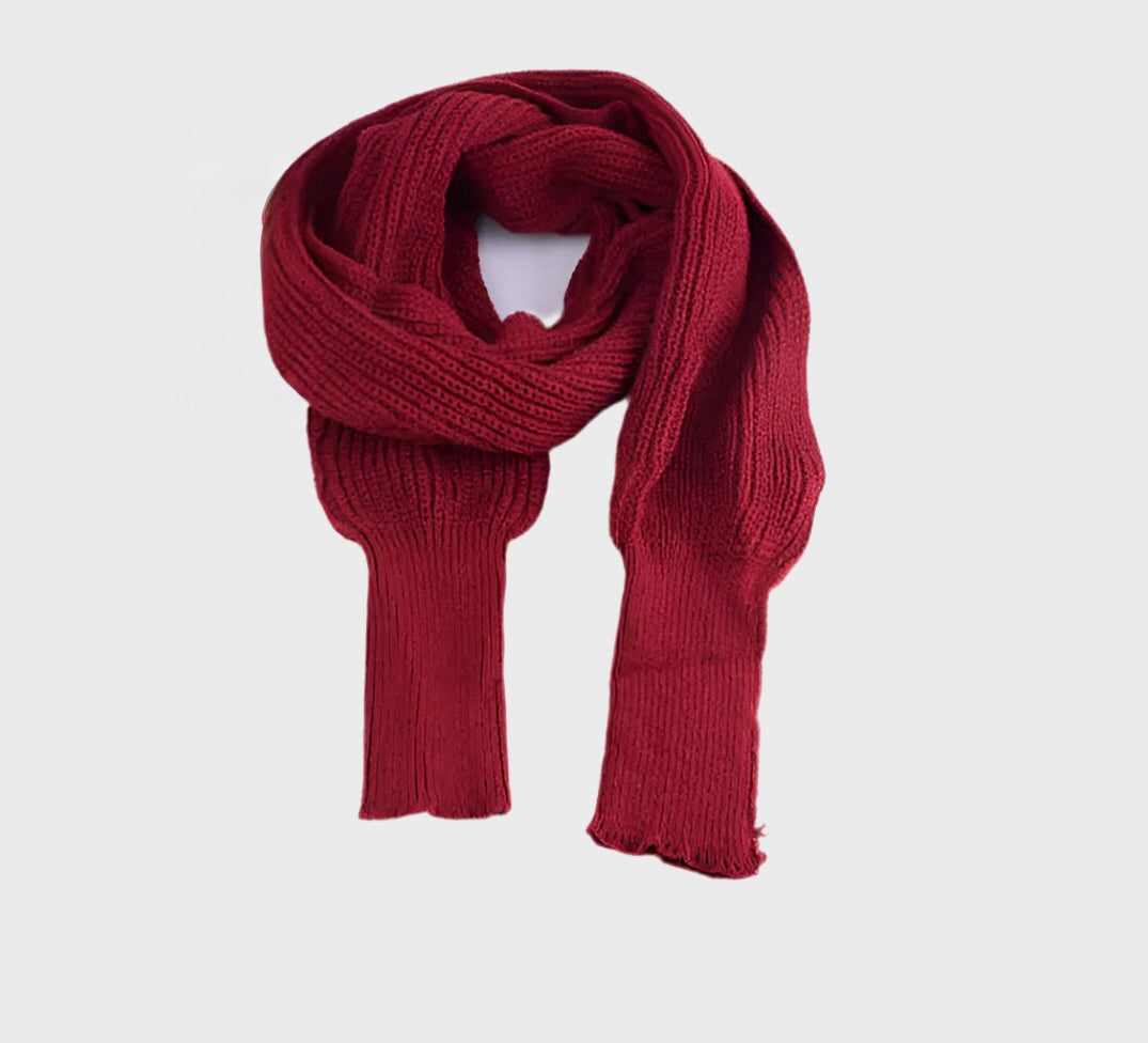 COZY KNIT WOOL SCARF SHAWL WITH SLEEVES - MOONRAKER