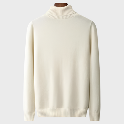 HIGH NECK CASHMERE SWEATER - MOONRAKER