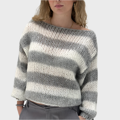 ALL-SEASON COTTON KNIT SWEATER - MOONRAKER