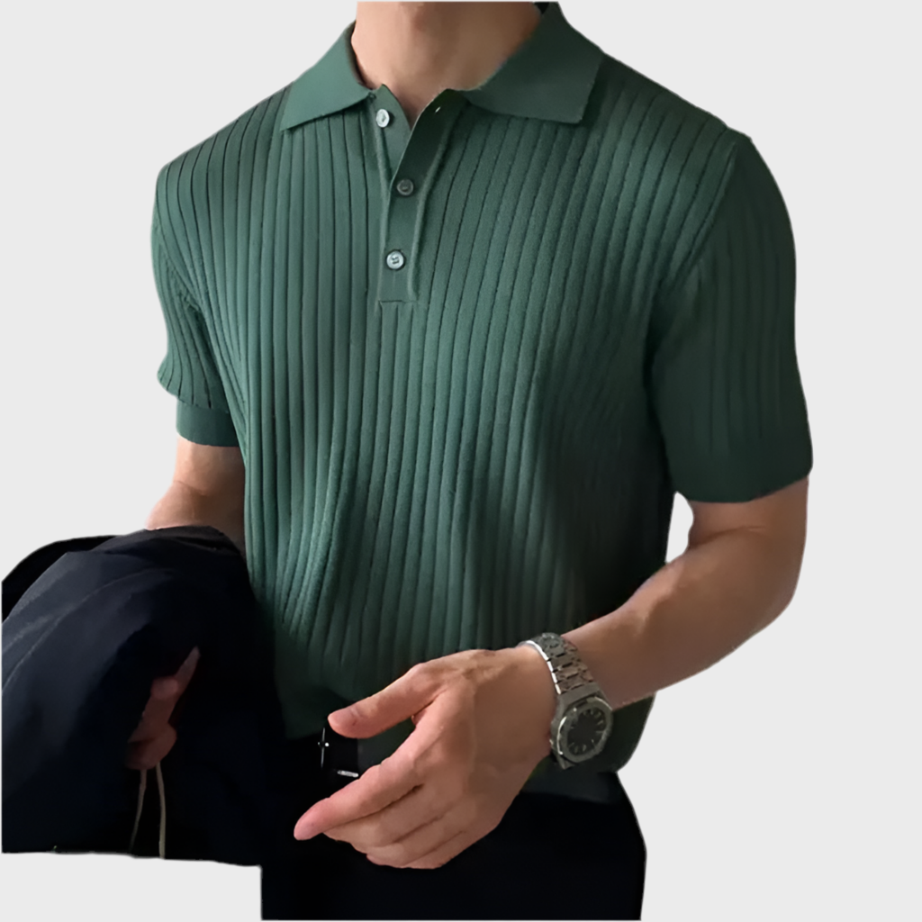 LOOSE KNITE POLO SHIRT - MOONRAKER