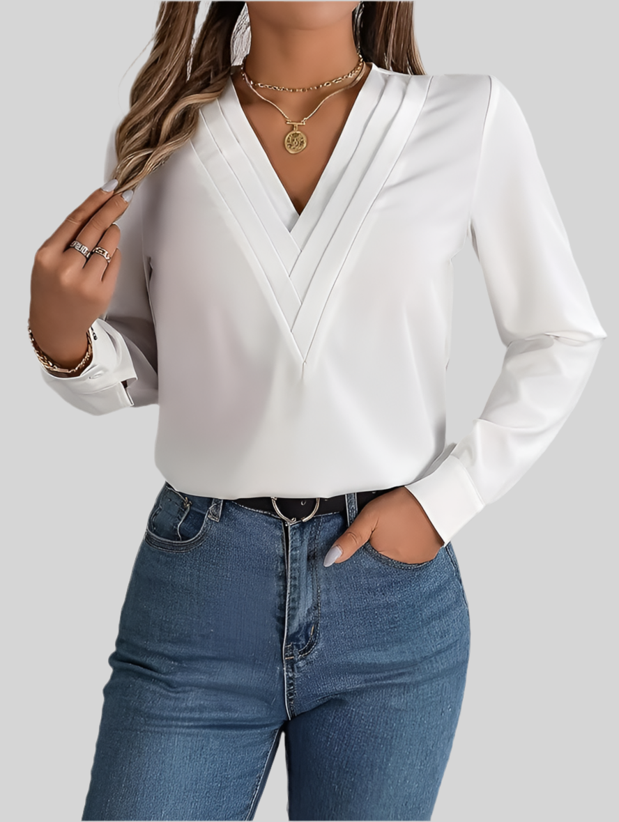 ELEGANT V-NECK LONG SLEEVE - MOONRAKER
