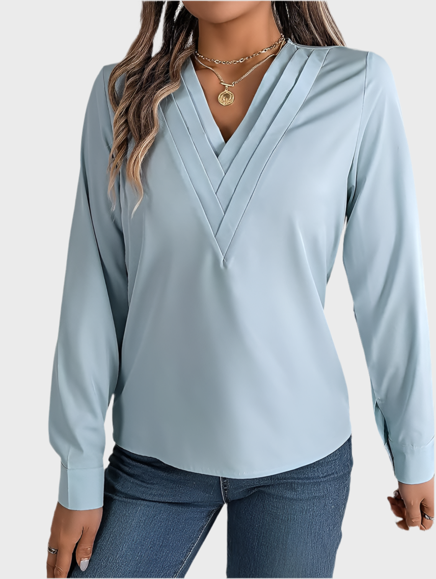 ELEGANT V-NECK LONG SLEEVE - MOONRAKER