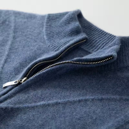 HALF-ZIPPER CSASHMERE SWEATER - MOONRAKER