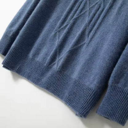 HALF-ZIPPER CSASHMERE SWEATER - MOONRAKER