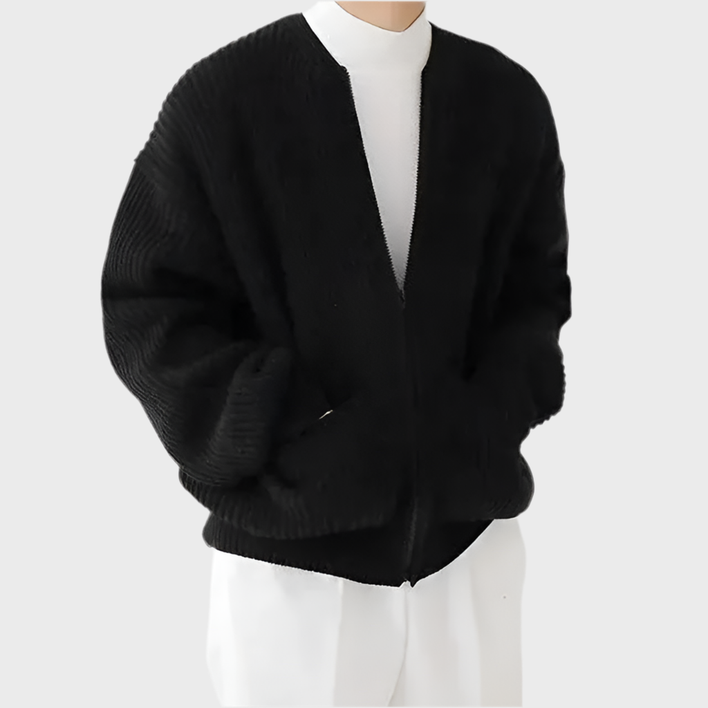 MEN'S SLIM FIT KNITTED CARDIGAN - MOONRAKER