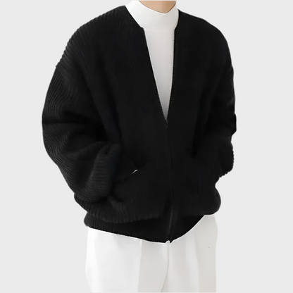 MEN'S SLIM FIT KNITTED CARDIGAN - MOONRAKER