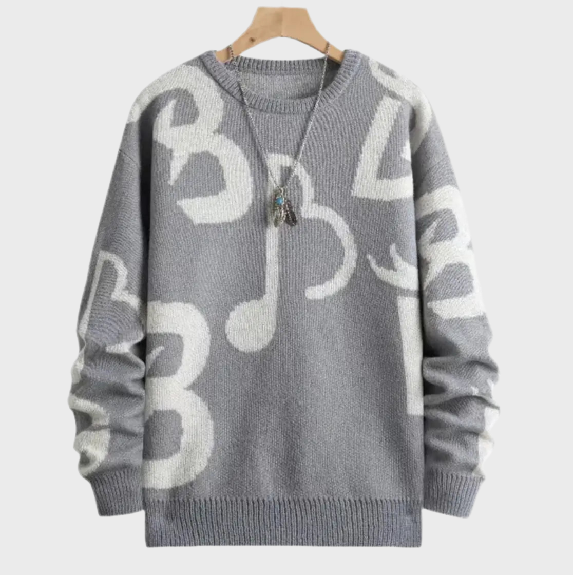 JACQUARD SWEATER - MOONRAKER