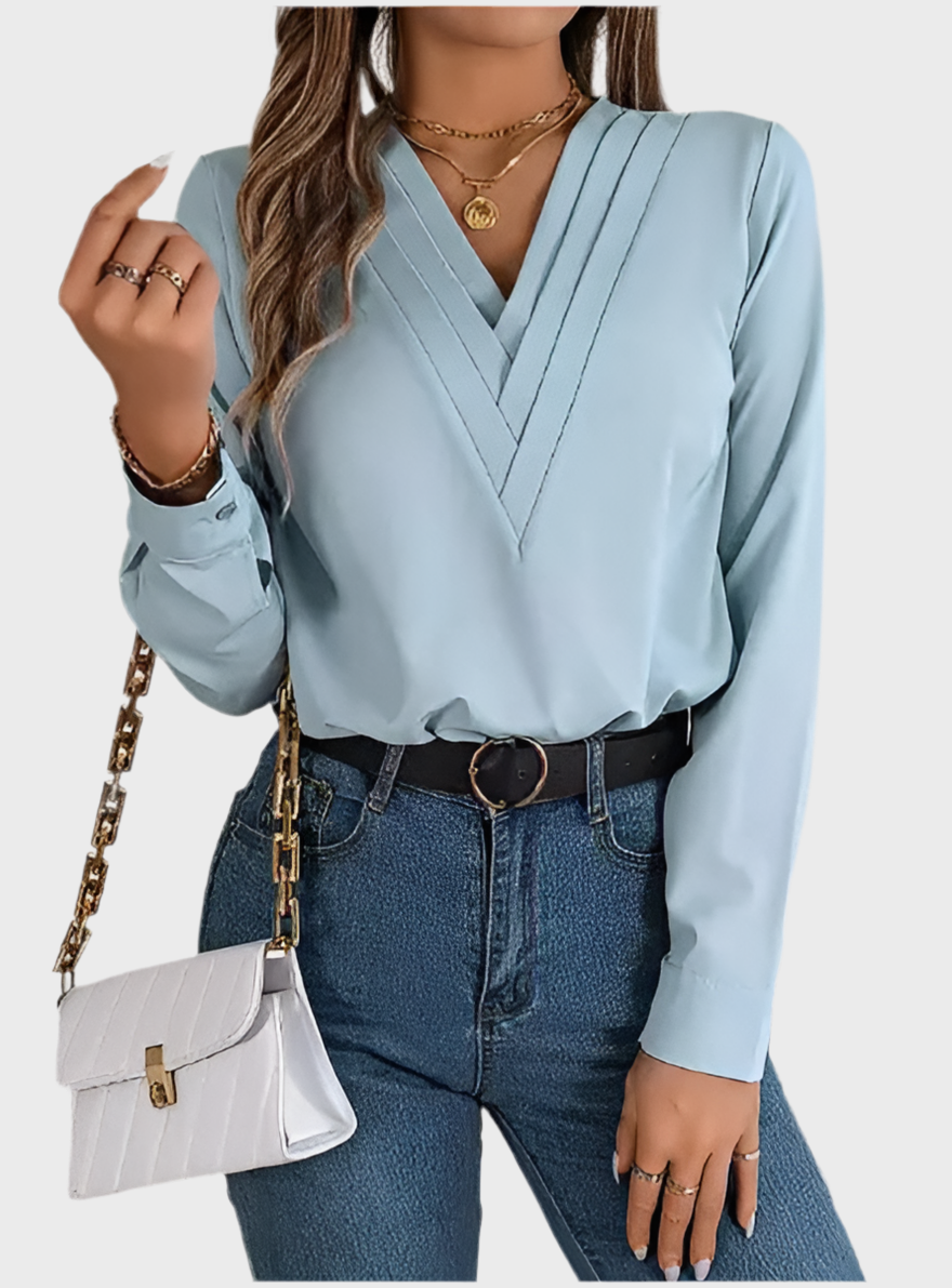 ELEGANT V-NECK LONG SLEEVE - MOONRAKER