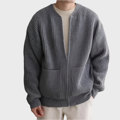 MEN'S SLIM FIT KNITTED CARDIGAN - MOONRAKER
