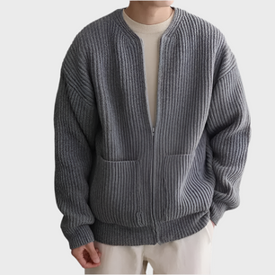 MEN'S SLIM FIT KNITTED CARDIGAN - MOONRAKER