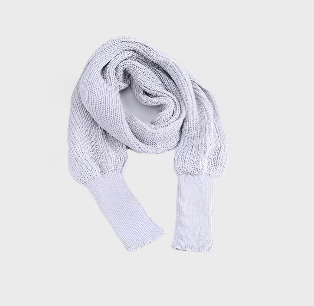 COZY KNIT WOOL SCARF SHAWL WITH SLEEVES - MOONRAKER