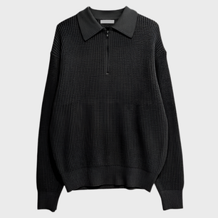KNIT QUARTER-ZIP SWEATER - MOONRAKER