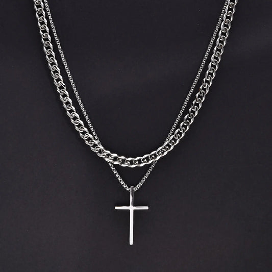 Vnox Mens Cross Necklaces - MOONRAKER