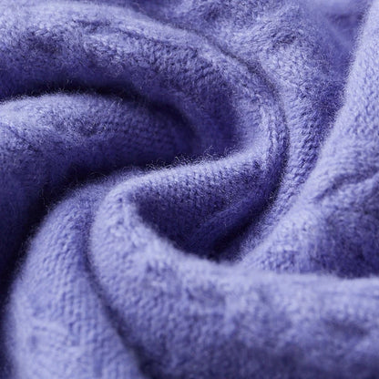 ROUND NECK CASHMERE SWEATER - MOONRAKER