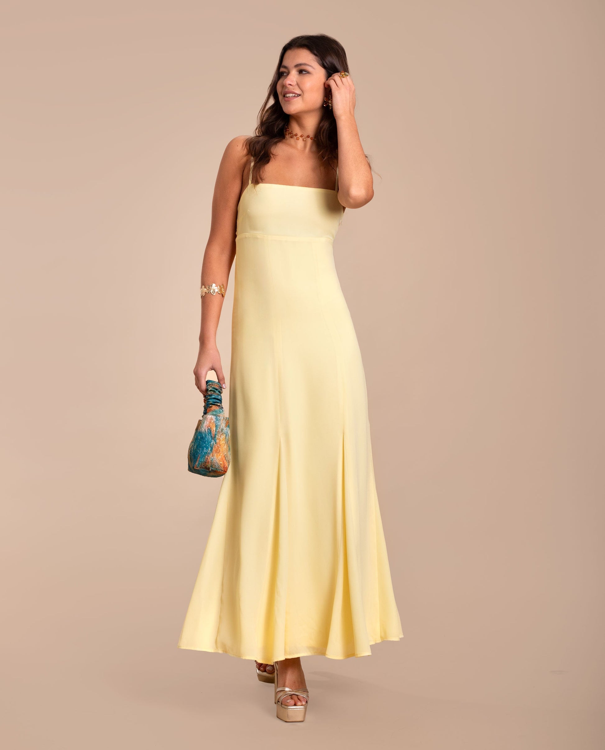 Midi Dress with Straps