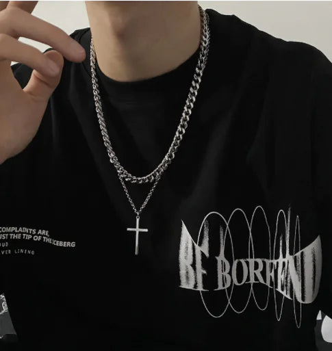 Vnox Mens Cross Necklaces - MOONRAKER